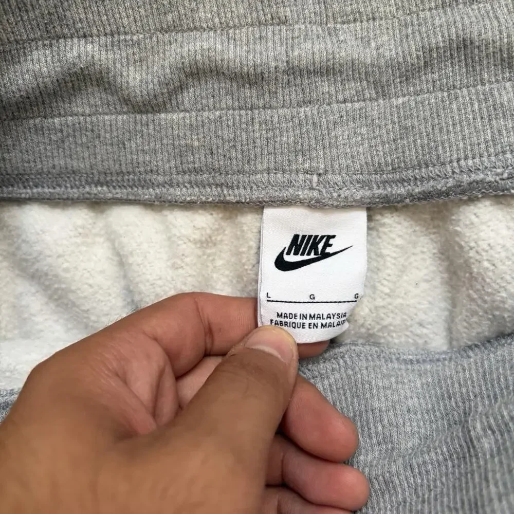 Nike Gray Minimalist Cotton Gym Workout Drawstring Mens L Sweatpants